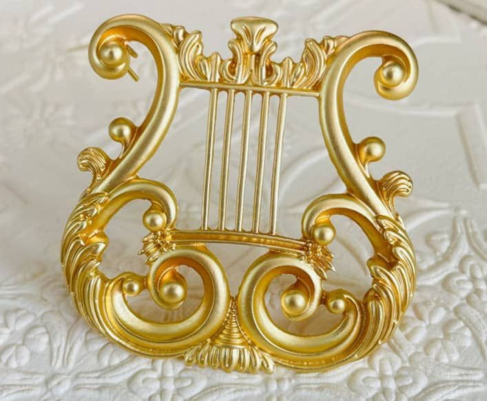 Lyre Harp Brooch